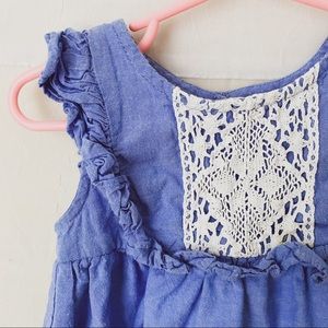 Sweet Magnolia Blue and White Laced Top SZ 24 Months